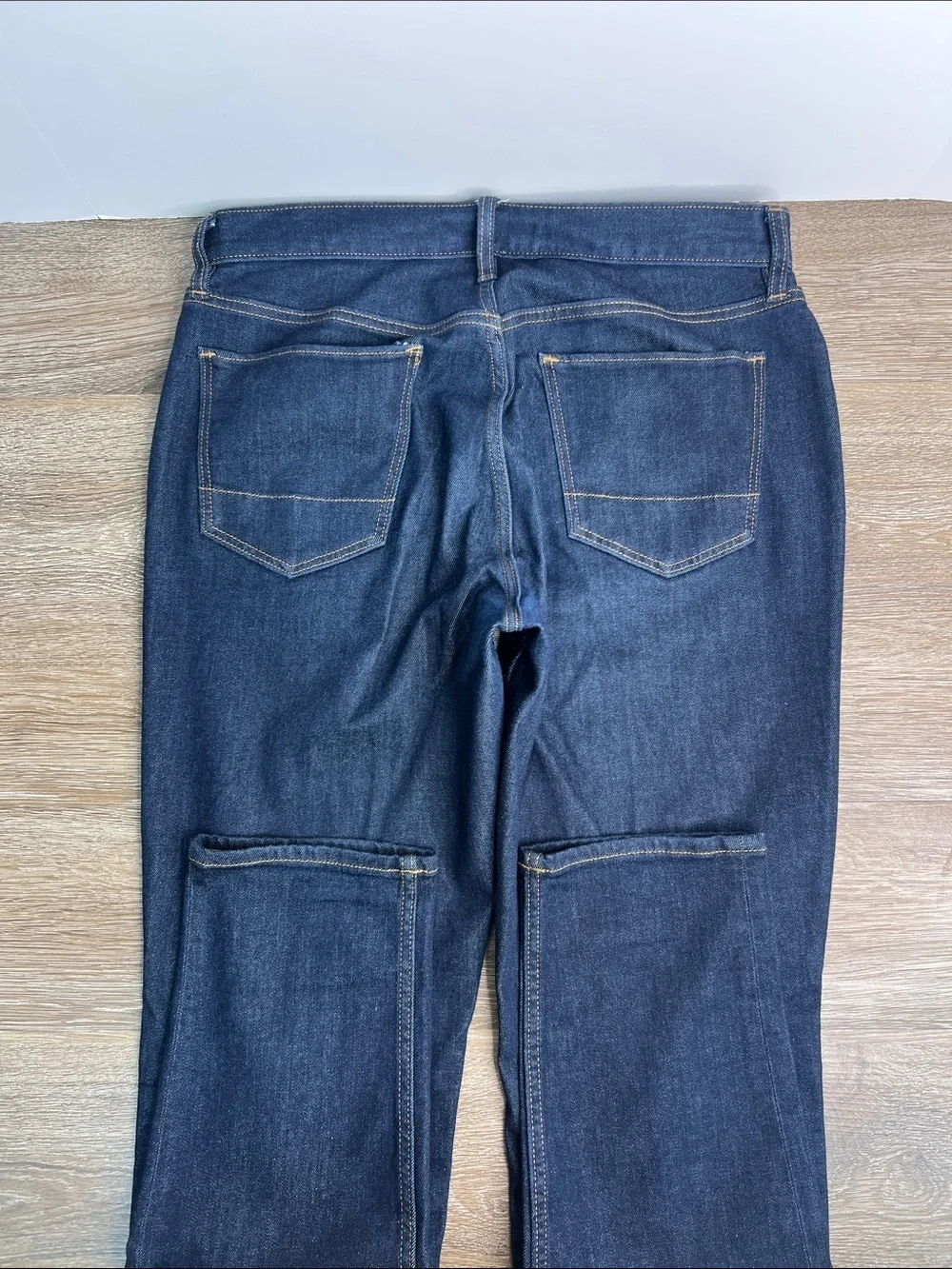 Banana Republic Travel Athletic Slim Straight Jeans Dark Wash Stretch 33x32